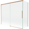 Mexen Rox 2-panel sliding shower screen 180 + 80 x 150 cm, transparent, brushed copper - 8C9-180-080-65-00