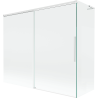Mexen Rox L 2-panel sliding bath screen 190 + 80 x 150 cm, transparent, white - 8C9L-190-080-20-00