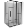 Mexen Rox sliding shower enclosure right 150 x 85 cm, black grid, black - 8C2-150-085-70-77-P