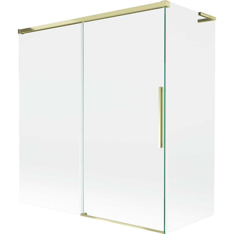 Mexen Rox L bath screen 2-panel sliding 150 + 70 x 150 cm, transparent, gold - 8C9L-150-070-50-00