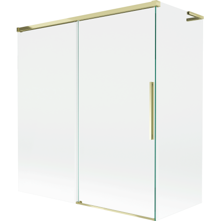 Mexen Rox L Bathtub Screen 2-Wing Sliding 150 + 70 x 150 cm, Transparent, Gold - 8C9L-150-070-50-00