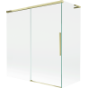 Mexen Rox L bath screen 2-panel sliding 150 + 70 x 150 cm, transparent, gold - 8C9L-150-070-50-00
