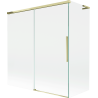 Mexen Rox L Bathtub Screen 2-Wing Sliding 150 + 70 x 150 cm, Transparent, Gold - 8C9L-150-070-50-00