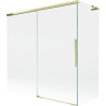 Mexen Rox L 2-Panel Retractable Bath Screen 170 + 70 x 150 cm, Transparent, Gold - 8C9L-170-070-50-00