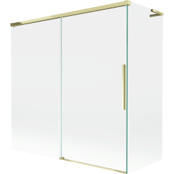 Mexen Rox L bath screen 2-wing sliding 160 + 80 x 150 cm, transparent, gold - 8C9L-160-080-50-00
