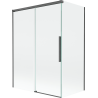 Mexen Rox 2-panel sliding bath screen 120 + 70 x 150 cm, transparent, gun gray brushed - 8C9-120-070-66-00