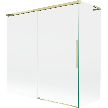 Mexen Rox L Shower Screen 2-Panel Sliding 170 + 80 x 150 cm, Transparent, Gold - 8C9L-170-080-50-00
