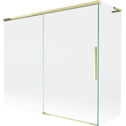 Mexen Rox L 2-wing sliding bath screen 180 + 80 x 150 cm, transparent, gold - 8C9L-180-080-50-00