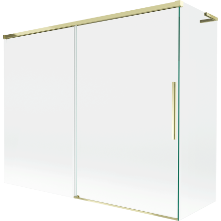 Mexen Rox L sliding bathtub screen 2-panel 190 + 80 x 150 cm, transparent, gold - 8C9L-190-080-50-00