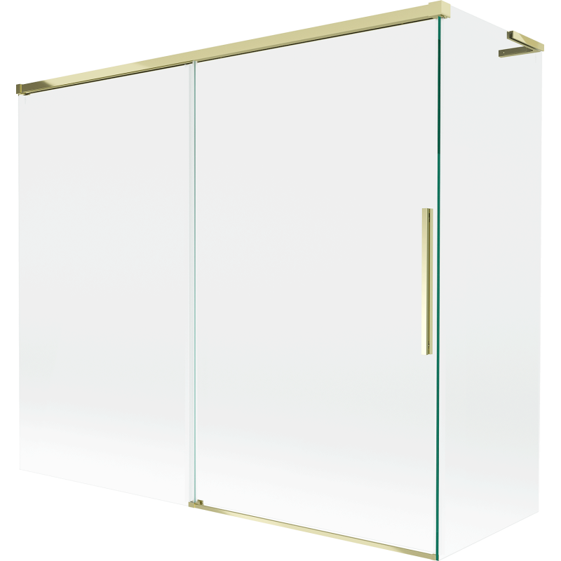 Mexen Rox L 2-wing sliding shower screen 180 + 90 x 150 cm, transparent, gold - 8C9L-180-090-50-00