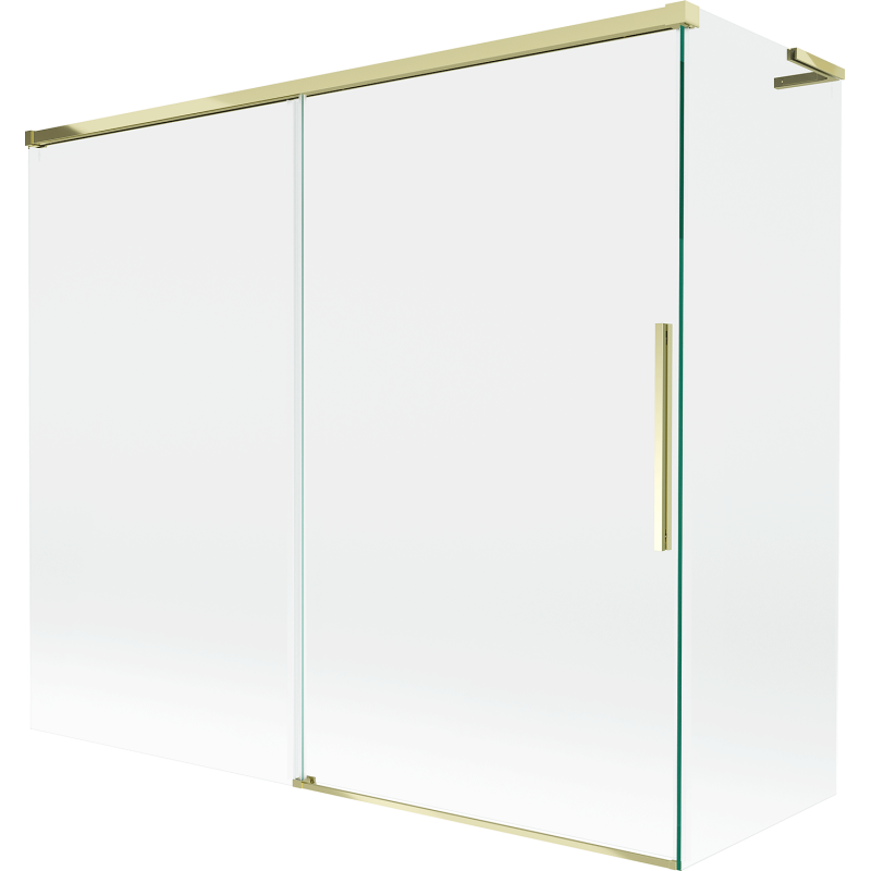 Mexen Rox L two-panel sliding bath screen 180 + 90 x 150 cm, transparent, gold - 8C9L-180-090-50-00