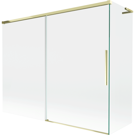Mexen Rox L Shower Screen 2-Panel Sliding 190 + 90 x 150 cm, Transparent, Gold - 8C9L-190-090-50-00