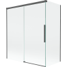 Mexen Rox sliding shower screen 2-panel 140 + 70 x 150 cm, transparent, gun gray brushed - 8C9-140-070-66-00