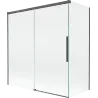 Mexen Rox 2-panel sliding shower screen 150 + 70 x 150 cm, transparent, gun gray brushed - 8C9-150-070-66-00