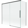 Mexen Rox 2-panel sliding shower screen 160 + 70 x 150 cm, transparent, gun gray brushed - 8C9-160-070-66-00