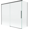 Mexen Rox 2-wing sliding shower screen 170 + 70 x 150 cm, transparent, brushed gun gray - 8C9-170-070-66-00