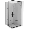 Mexen Rox right sliding shower enclosure 90 x 90 cm, black grid, black - 8C2-090-090-70-77-P