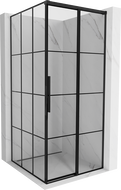Mexen Rox sliding shower enclosure right 90 x 90 cm, black grid, black - 8C2-090-090-70-77-P