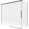 Mexen Rox 2-panel sliding bath screen 170 + 80 x 150 cm, transparent, gun gray brushed - 8C9-170-080-66-00
