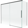 Mexen Rox shower screen 2-panel sliding 180 + 80 x 150 cm, transparent, brushed gun gray - 8C9-180-080-66-00