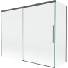 Mexen Rox bathtub screen 2-panel sliding 190 + 80 x 150 cm, transparent, gun gray brushed - 8C9-190-080-66-00