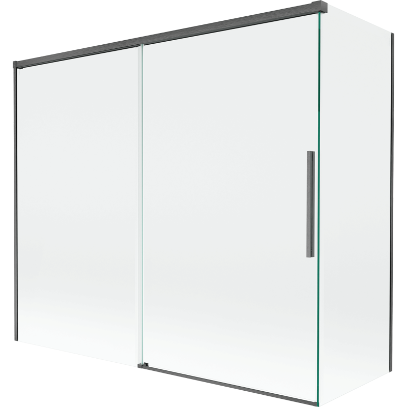 Mexen Rox 2-wing Sliding Shower Panel 180 + 90 x 150 cm, Transparent, Brushed Gun Gray - 8C9-180-090-66-00