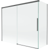 Mexen Rox 2-wing Sliding Shower Panel 180 + 90 x 150 cm, Transparent, Brushed Gun Gray - 8C9-180-090-66-00