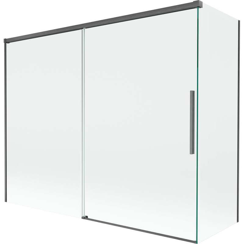 Mexen Rox 2-panel sliding bathtub screen 190 + 90 x 150 cm, transparent, gun gray brushed - 8C9-190-090-66-00