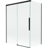Mexen Rox 2-panel sliding shower screen 120 + 70 x 150 cm, transparent, black - 8C9-120-070-70-00
