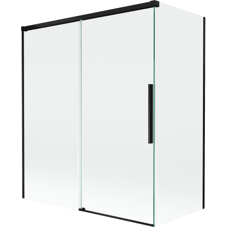 Mexen Rox 2-Wing Sliding Shower Screen 140 + 70 x 150 cm, Transparent, Black - 8C9-140-070-70-00