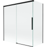 Mexen Rox 2-panel sliding shower screen 150 + 70 x 150 cm, transparent, black - 8C9-150-070-70-00