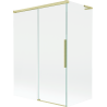 Mexen Rox L bath screen, 2-wing sliding 120 + 70 x 150 cm, transparent, brushed gold - 8C9L-120-070-55-00