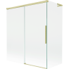 Mexen Rox L bath screen 2-wing sliding 140 + 70 x 150 cm, transparent, brushed gold - 8C9L-140-070-55-00