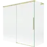 Mexen Rox L 2-wing sliding bath screen 160 + 70 x 150 cm, transparent, brushed gold - 8C9L-160-070-55-00