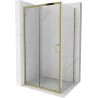 Mexen Apia extendable shower cubicle 90 x 80 cm, Transparent, Gold - 840-090-080-50-00