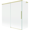 Mexen Rox L Two-panel Sliding Bath Screen 160 + 80 x 150 cm, Transparent, Brushed Gold - 8C9L-160-080-55-00