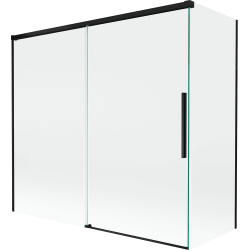 Mexen Rox 2-panel sliding shower screen 170 + 75 x 150 cm, transparent, black - 8C9-170-075-70-00