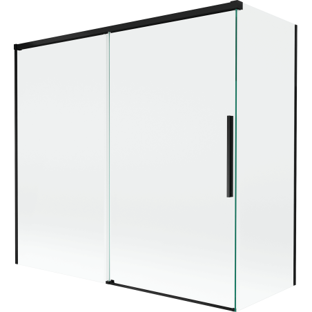 Mexen Rox 2-panel sliding shower screen 170 + 75 x 150 cm, transparent, black - 8C9-170-075-70-00