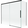 Mexen Rox 2-panel sliding shower screen 170 + 75 x 150 cm, transparent, black - 8C9-170-075-70-00