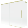 Mexen Rox L 2-panel sliding bath screen 180 + 80 x 150 cm, transparent, brushed gold - 8C9L-180-080-55-00