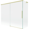 Mexen Rox L bath screen 2-wing sliding 180 + 80 x 150 cm, transparent, brushed gold - 8C9L-180-080-55-00
