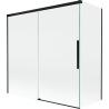 Mexen Rox 2-panel Sliding Shower Screen 160 + 80 x 150 cm, Transparent, Black - 8C9-160-080-70-00