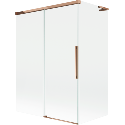 Mexen Rox L 2-panel sliding bathtub screen 120 + 70 x 150 cm, transparent, pink gold - 8C9L-120-070-60-00