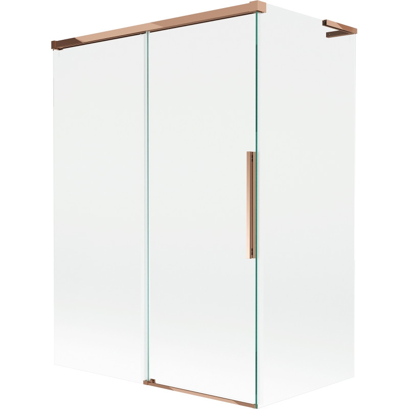 Mexen Rox L 2-panel sliding bathtub screen 120 + 70 x 150 cm, transparent, pink gold - 8C9L-120-070-60-00