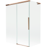 Mexen Rox L 2-panel sliding bathtub screen 120 + 70 x 150 cm, transparent, pink gold - 8C9L-120-070-60-00