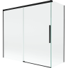 Mexen Rox 2-panel sliding bath screen 170 + 80 x 150 cm, transparent, black - 8C9-170-080-70-00