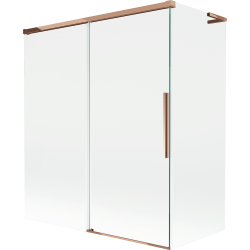 Mexen Rox L 2-wing sliding bath screen 140 + 70 x 150 cm, transparent, rose gold - 8C9L-140-070-60-00