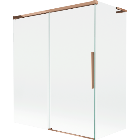 Mexen Rox L 2-wing sliding bath screen 140 + 70 x 150 cm, transparent, rose gold - 8C9L-140-070-60-00