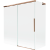 Mexen Rox L Bath Screen 2-Panel Sliding 150 + 70 x 150 cm, Transparent, Rose Gold - 8C9L-150-070-60-00