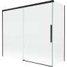 Mexen Rox 2-wing sliding bathtub screen 180 + 80 x 150 cm, transparent, black - 8C9-180-080-70-00